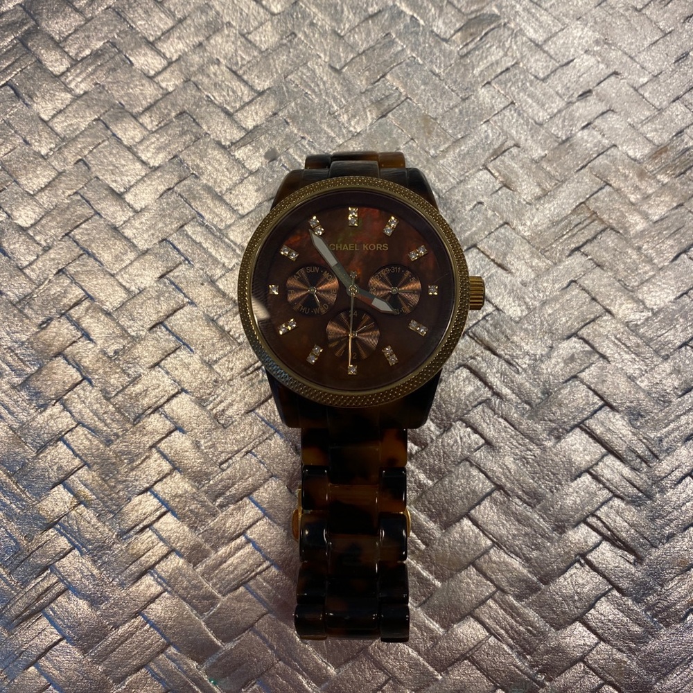 Michael Kors tortoise watch